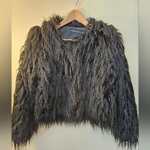 Alubada Black Faux Fur Jacket